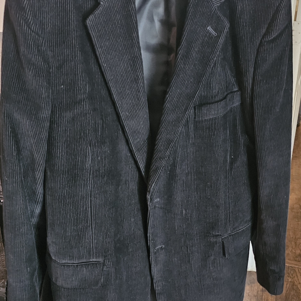 Adolfo Black Corduroy Blazer